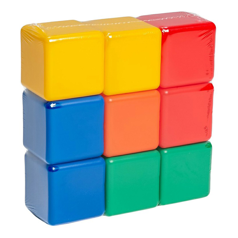 Кубики Крошка Я 6 х 6 см 9 шт разноцветные