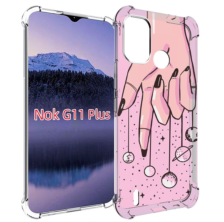 

Чехол MyPads планеты-на-пальцах для Nokia G11 Plus, Прозрачный, Tocco