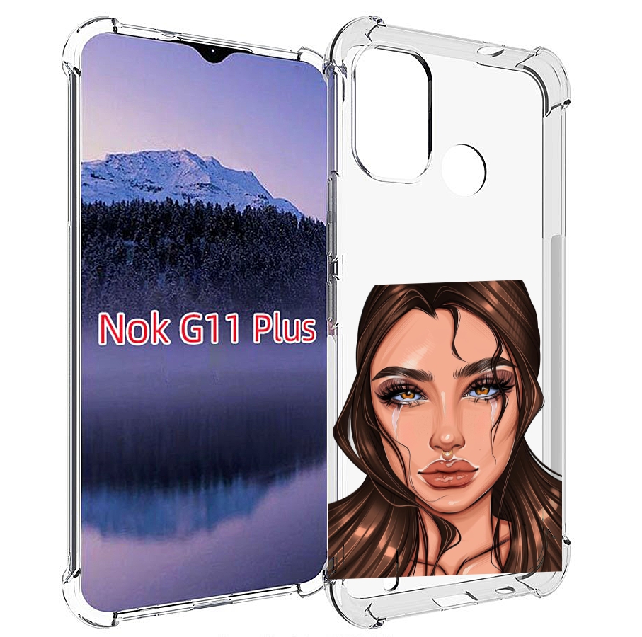 

Чехол MyPads плачущая-девушка женский для Nokia G11 Plus, Прозрачный, Tocco