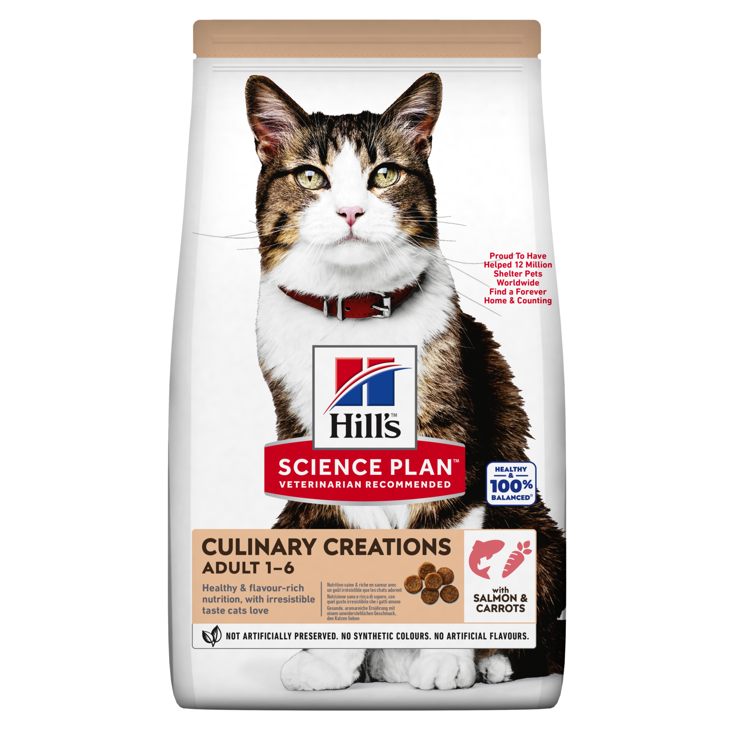 

Сухой корм для кошек Hill's SP Culinary Creations для иммунитета с лососем и морковью 10кг
