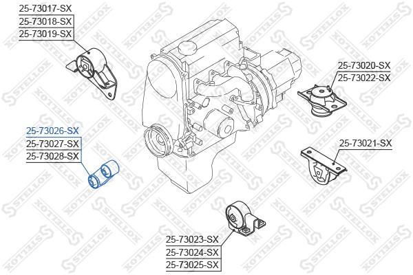 

Опора двигателя Stellox 2573026SX
