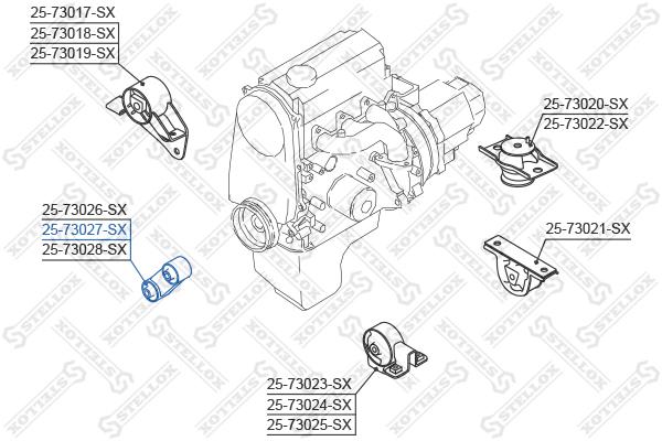 

Опора двигателя Stellox 2573027SX