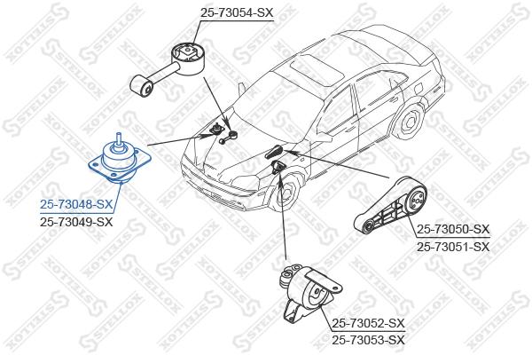 

Опора двигателя Stellox 2573048SX