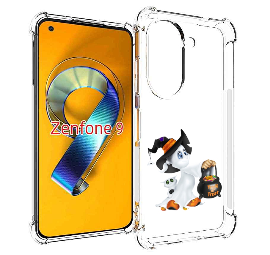 

Чехол MyPads Маленький призрак для Asus Zenfone 9 (AI2202), Прозрачный, Tocco