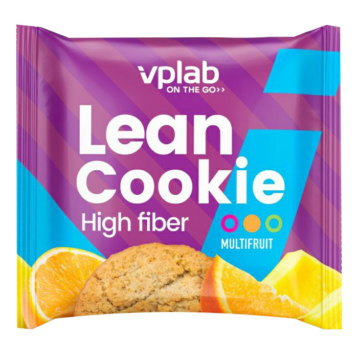 фото Печенье vplab lean cookie мультифрукт протеиновое 40 г