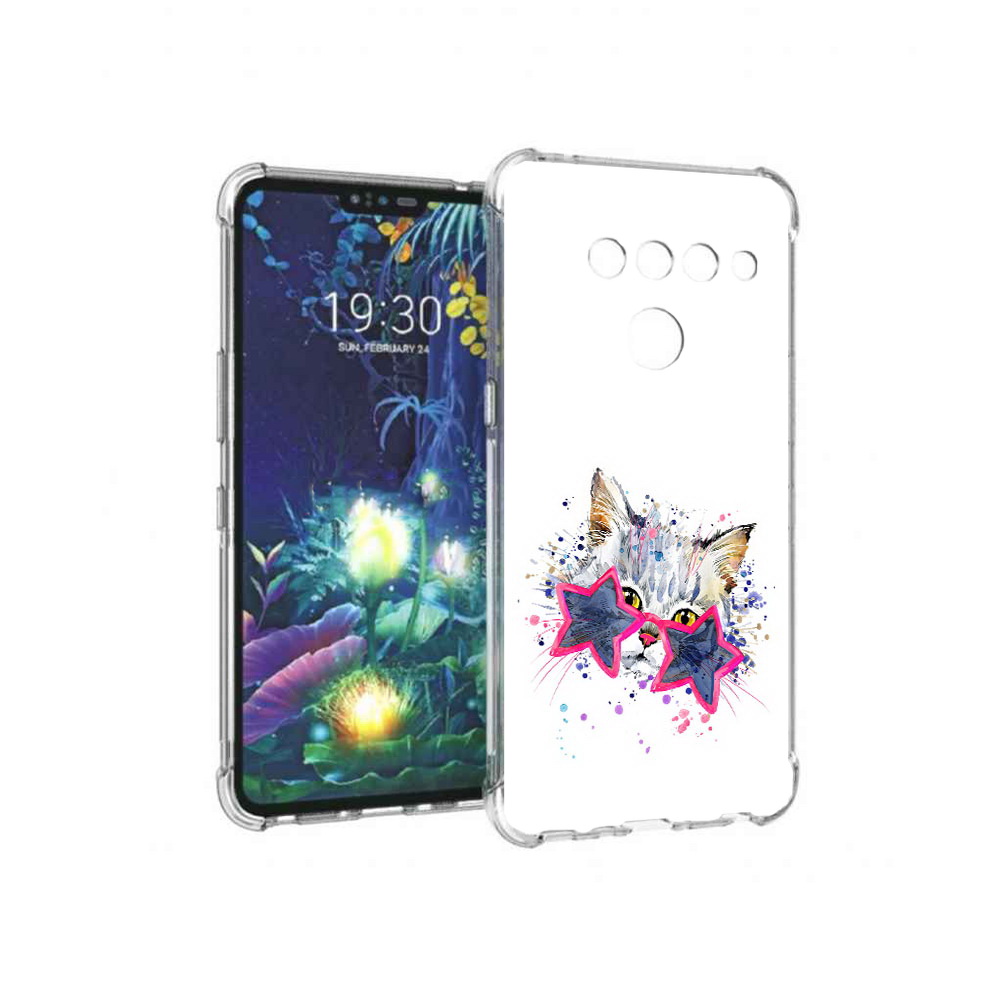 

Чехол MyPads Tocco для LG V50 ThinQ звездные очки, Прозрачный, Tocco