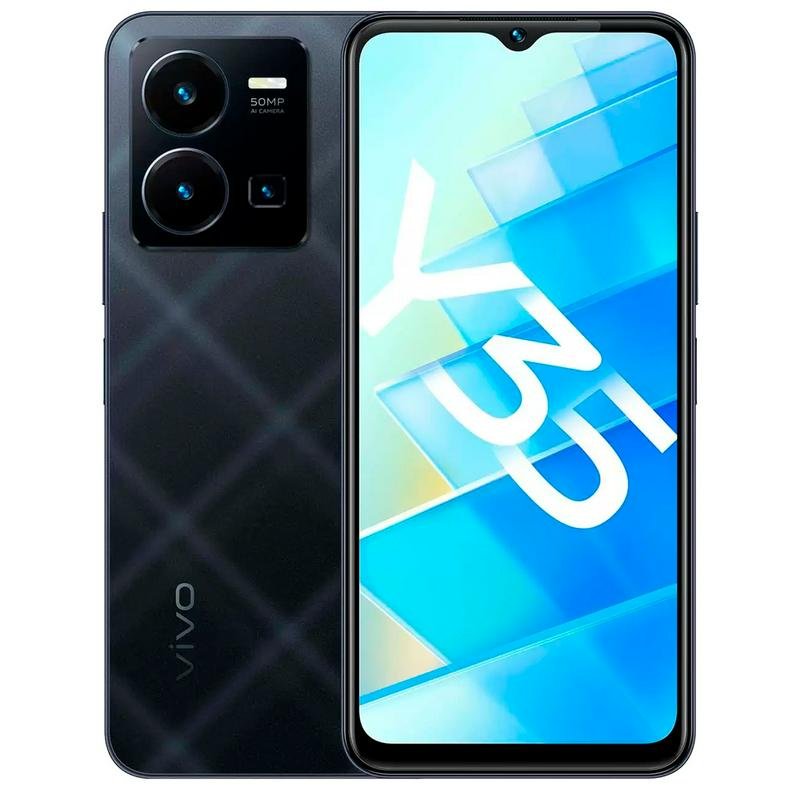 

Смартфон Vivo Y35, 6.58'', IPS, 4 Гб, 64 Гб, 50 Мп, 16 Мп, LTE, NFC, 5000 мАч, черный