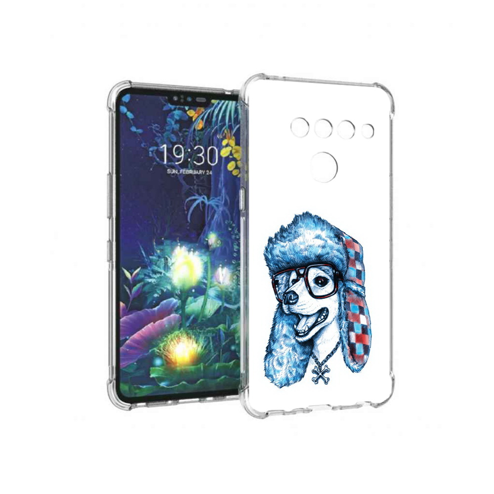 

Чехол MyPads Tocco для LG V50 ThinQ зимний пес, Прозрачный, Tocco