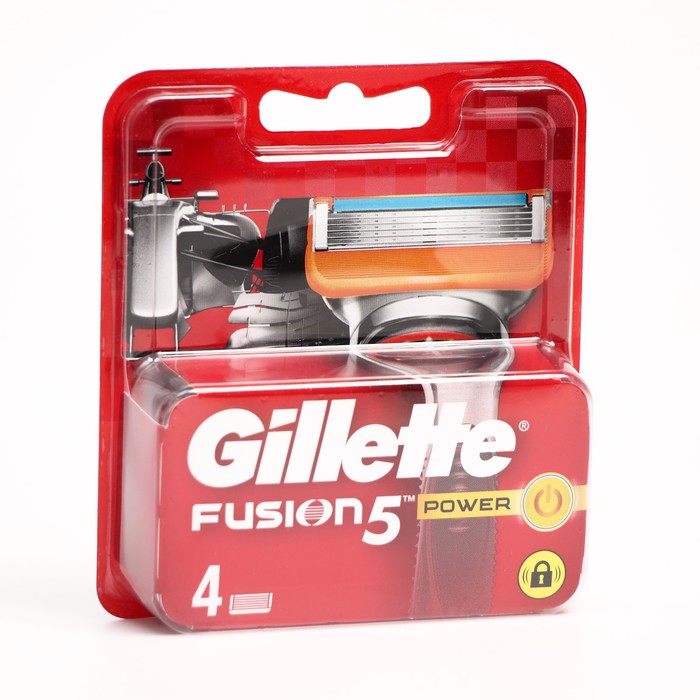 Сменные кассеты Gillette Fusion Power, 5 лезвий, 4 шт сменные кассеты gillette fusion 5 proglide power 6 шт