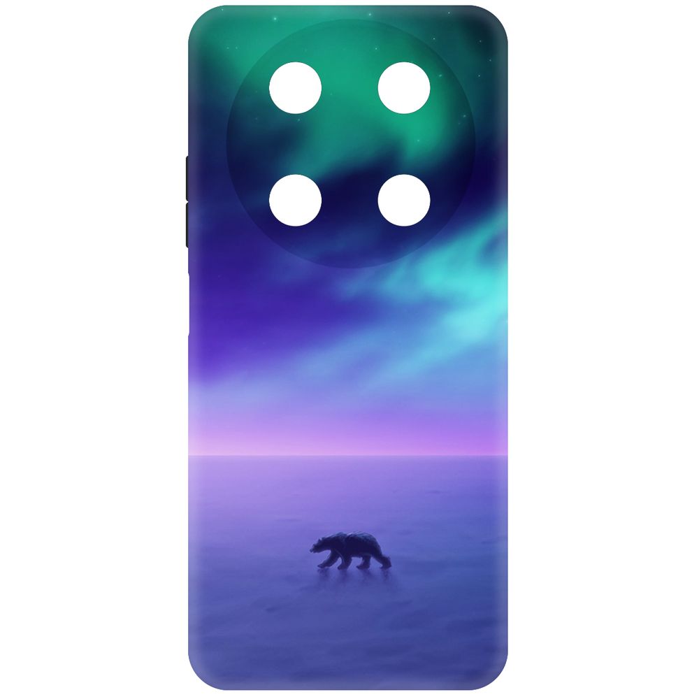 

Чехол-накладка Krutoff Soft Case Северное Сияние для ITEL RS4 черный
