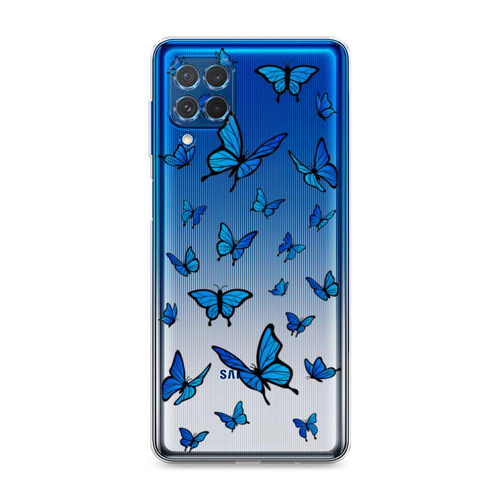 фото Чехол awog "синие бабочки" для samsung galaxy m62