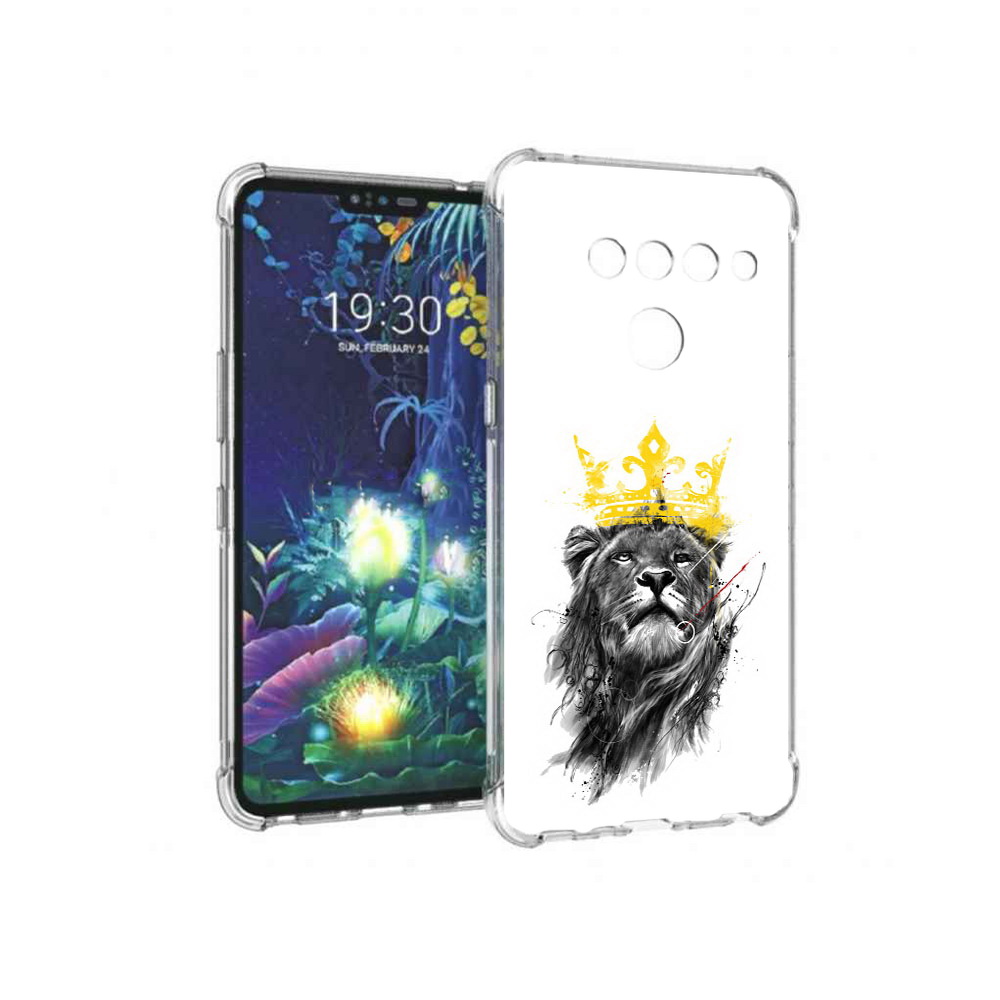 

Чехол MyPads Tocco для LG V50 ThinQ король-лев, Прозрачный, Tocco