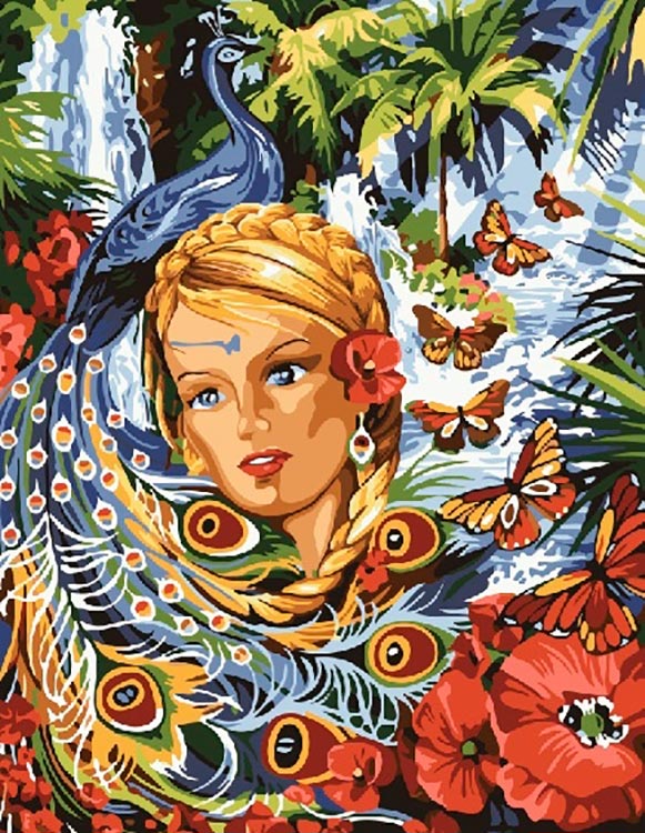 

Живопись по номерам Paintboy Тропическая дива 40x50, Тропическая дива