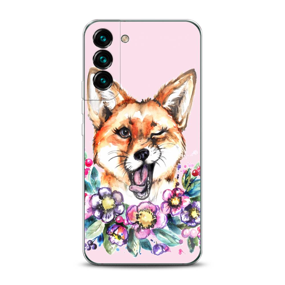 

Чехол Awog на Samsung Galaxy S22 / Самсунг S22 "Подмигивающая лиса", Оранжевый, 2103850-10