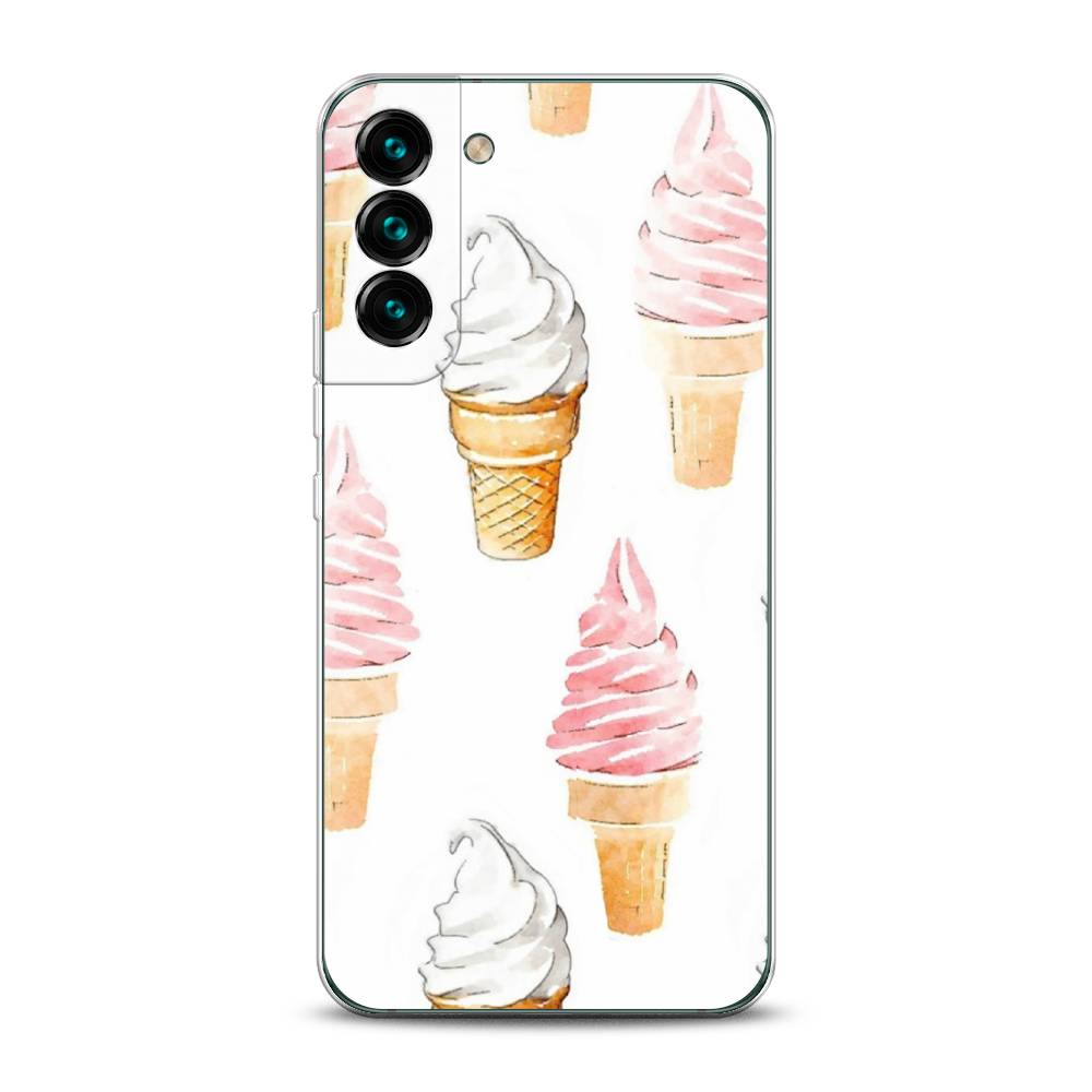 

Чехол Awog на Samsung Galaxy S22 / Самсунг S22 "Нарисованное мороженое", Белый;розовый, 2103850-10