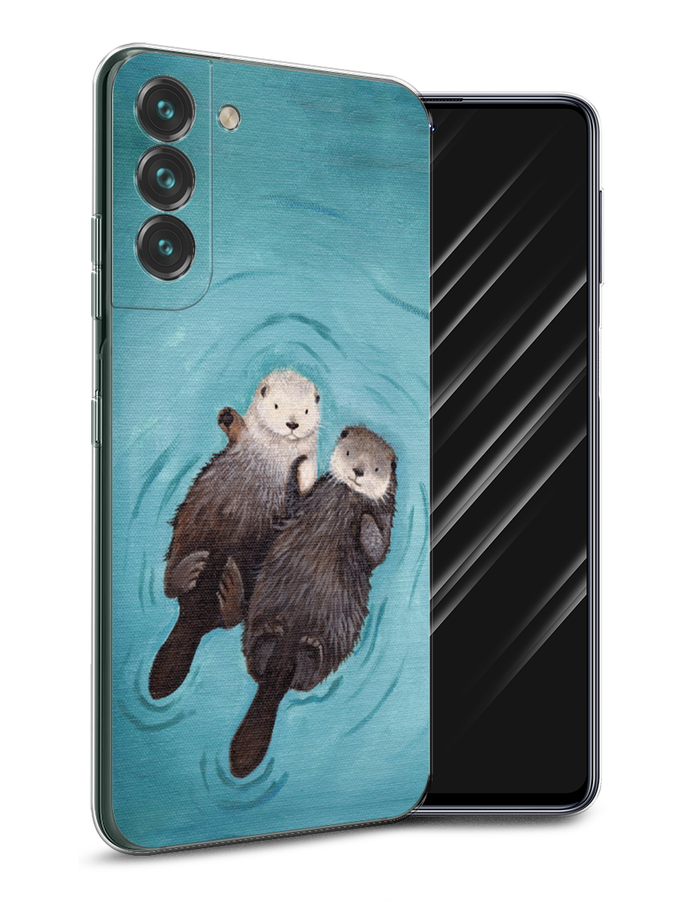 

Чехол Awog на Samsung Galaxy S22 / Самсунг S22 "Парочка бобров", Голубой, 2103850-10