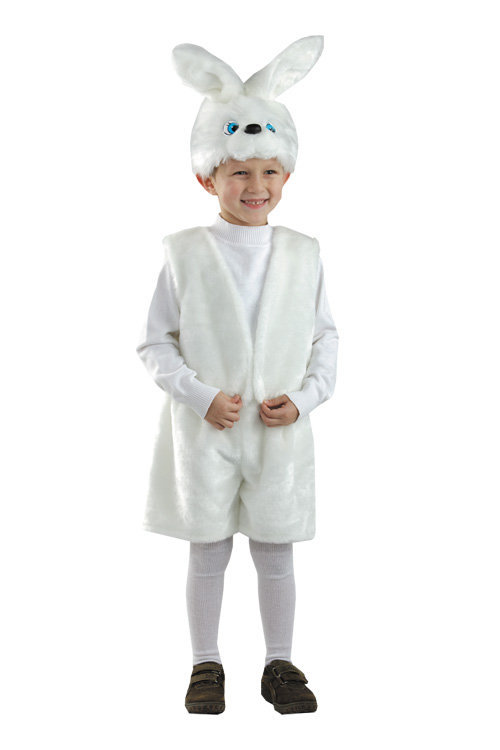 Карнавальный костюм Зайчик размер 28 (Белый)