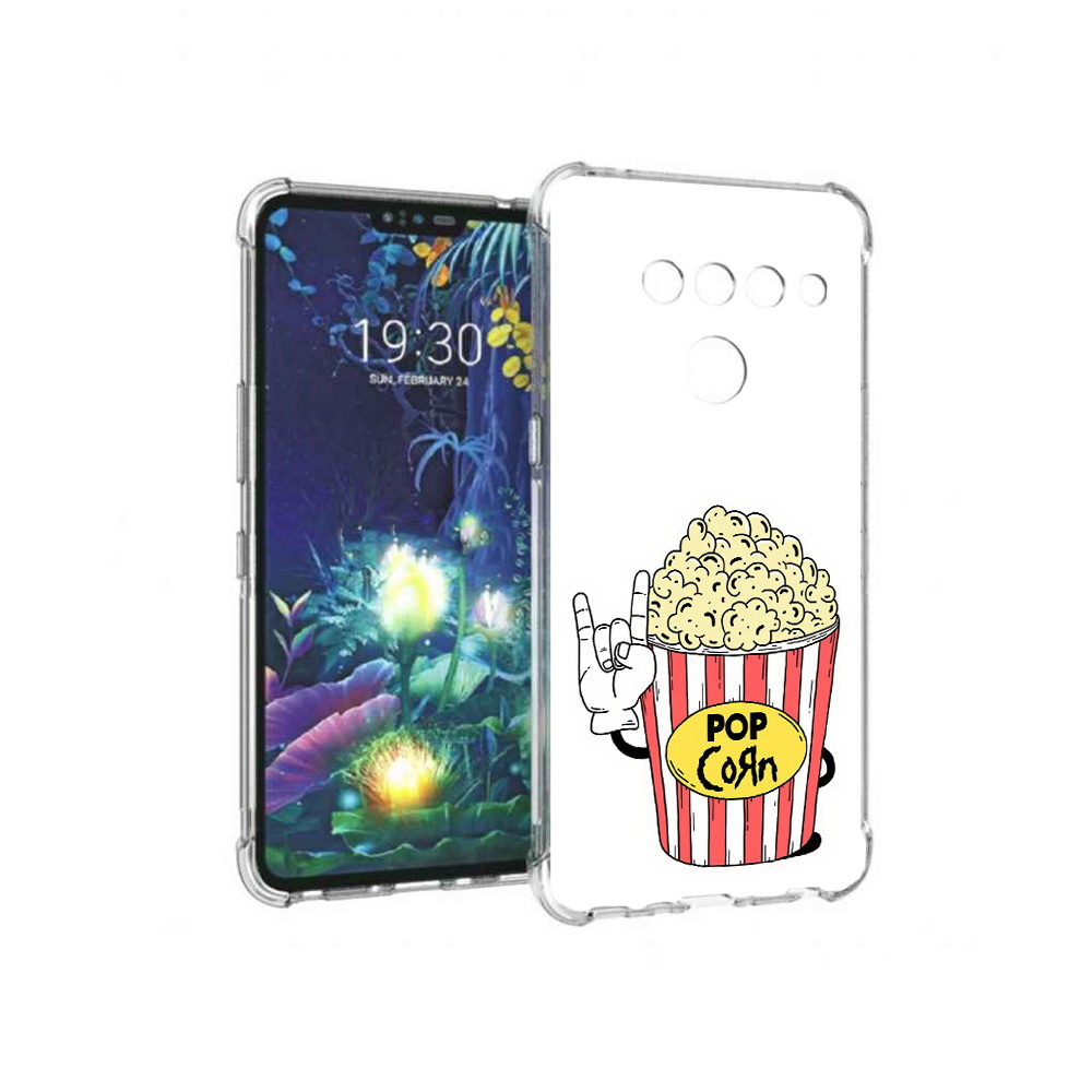

Чехол MyPads Tocco для LG V50 ThinQ крутой попкорн, Прозрачный, Tocco