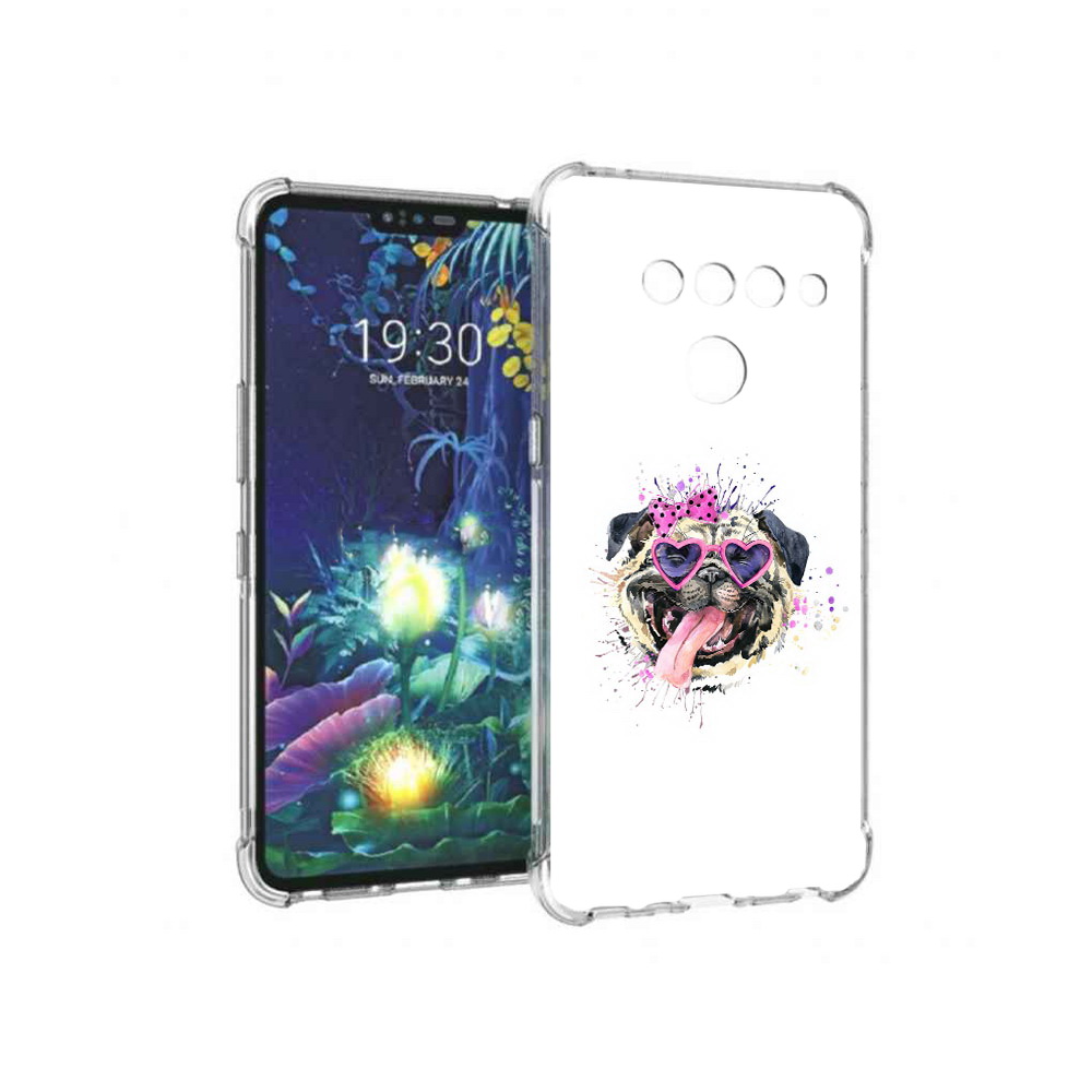 

Чехол MyPads Tocco для LG V50 ThinQ Веселая собака, Прозрачный, Tocco