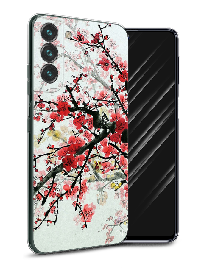 

Чехол Awog на Samsung Galaxy S22 / Самсунг S22 "Сакура", Розовый;черный, 2103850-4