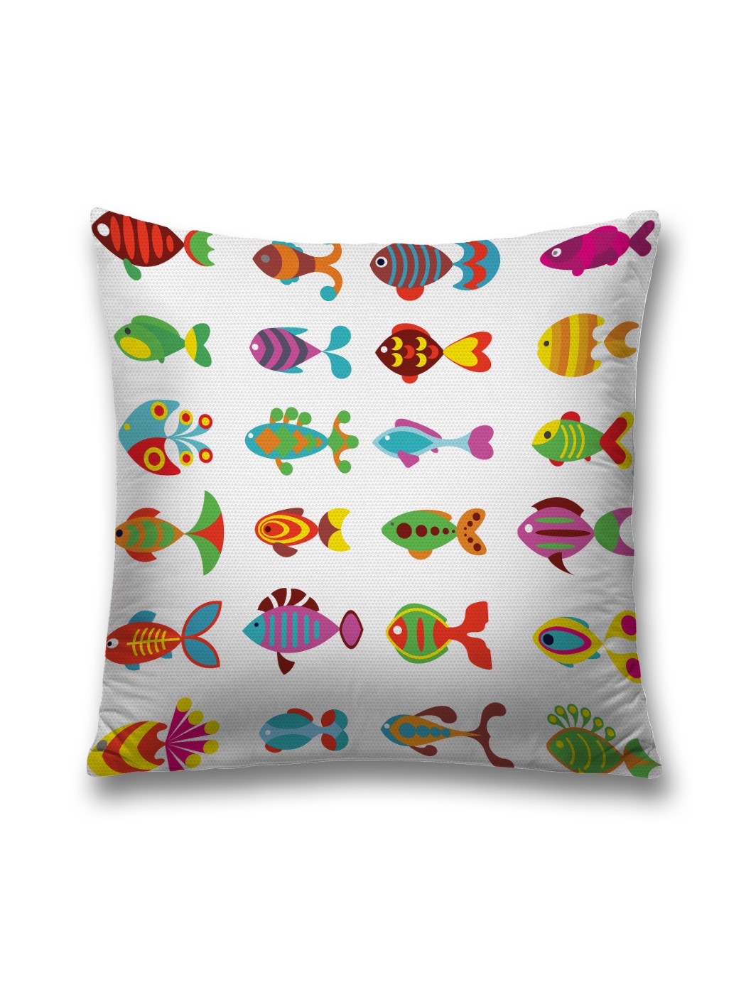 фото Наволочка joyarty декоративная "изобилие рыбных красок" на молнии, 45x45 см