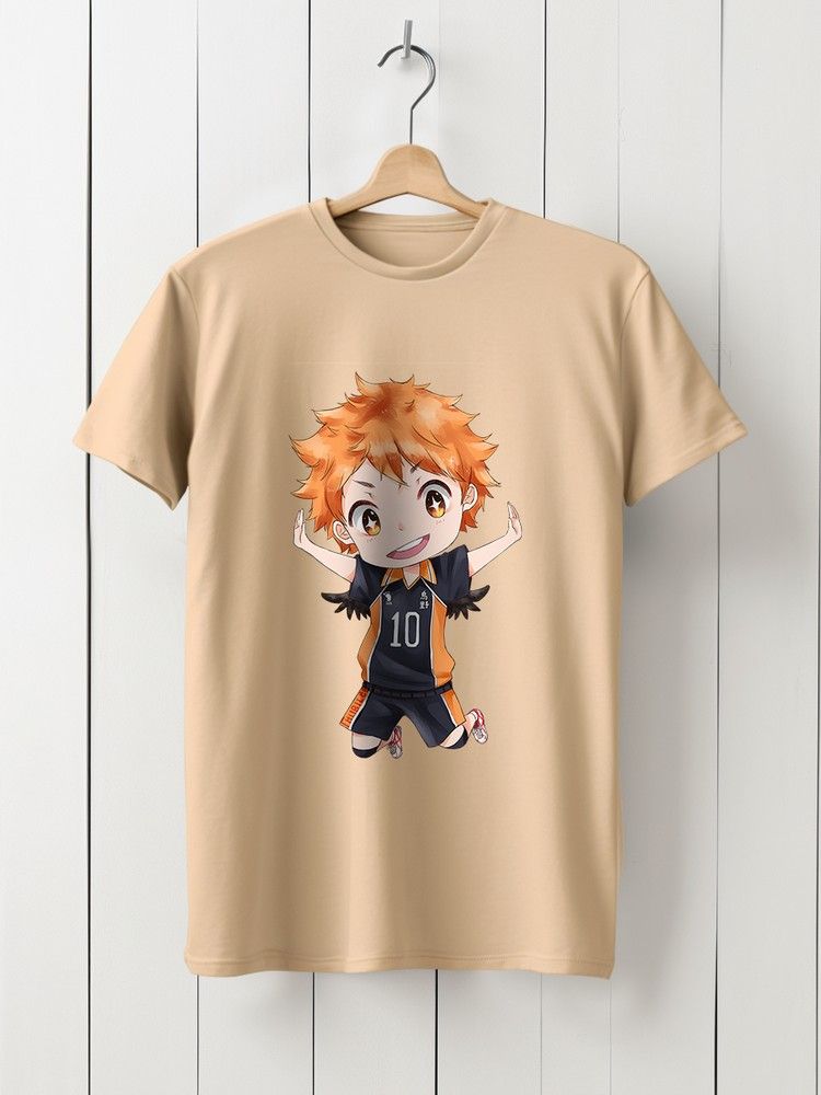 Футболка унисекс HYPNOTICA Аниме Волейбол - 1053 бежевая 2XL