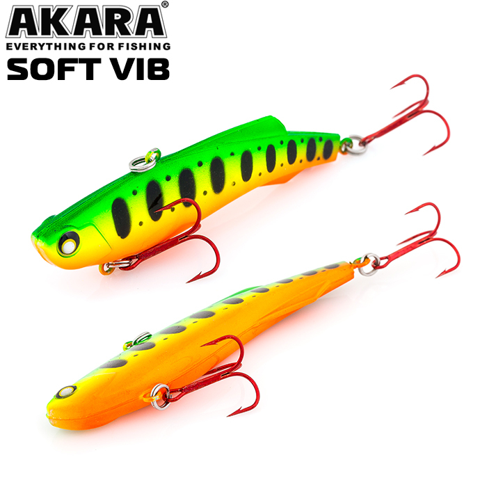 

Воблер Akara раттлин Soft Vib 75 мм 17 гр 3/5 oz 2,9 in A140, Разноцветный, Soft Vib