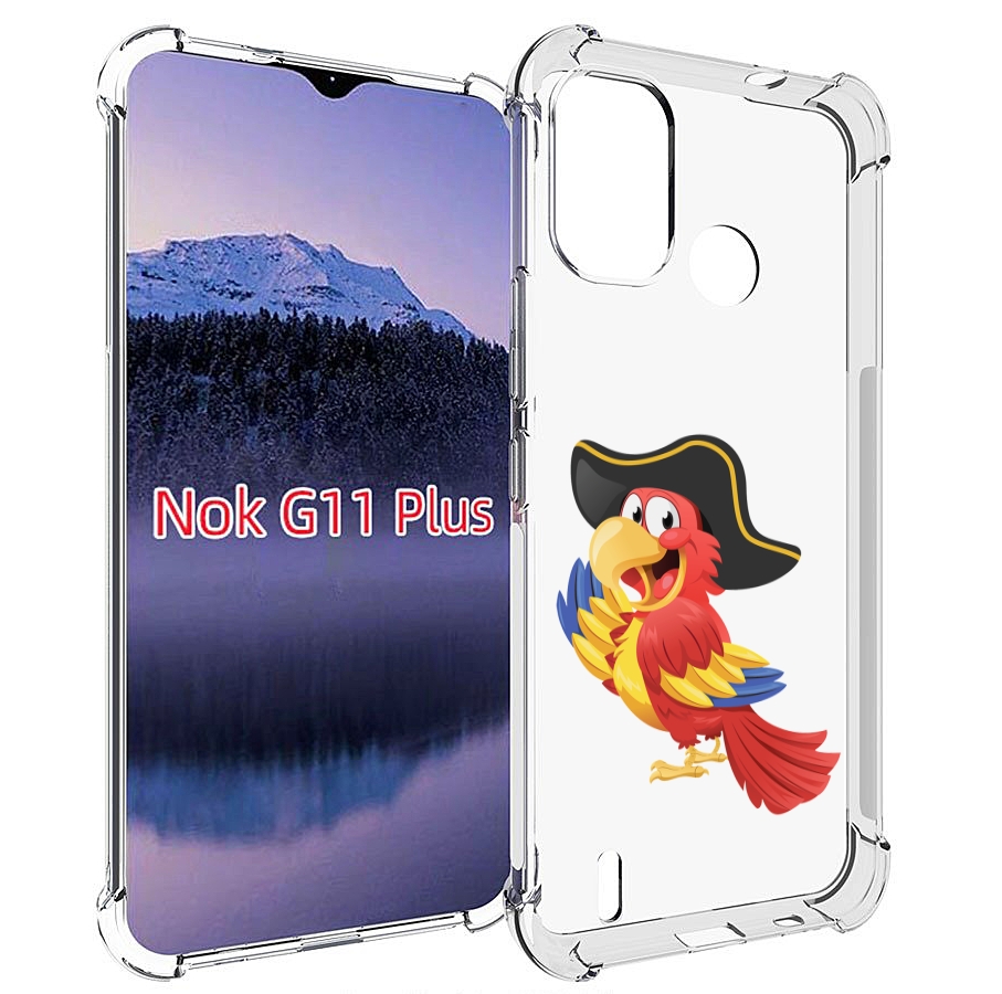 

Чехол MyPads попугай-пират для Nokia G11 Plus, Прозрачный, Tocco