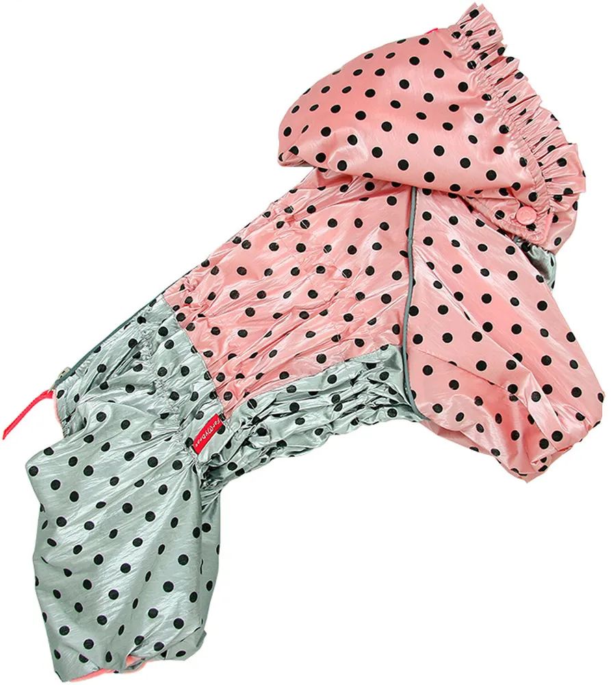 фото Комбинезон для собак for my dogs серебро/розовый в горох для девочек, fw1086-2021 f (14)