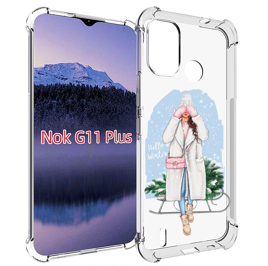 

Чехол MyPads привет-зима женский для Nokia G11 Plus, Прозрачный, Tocco
