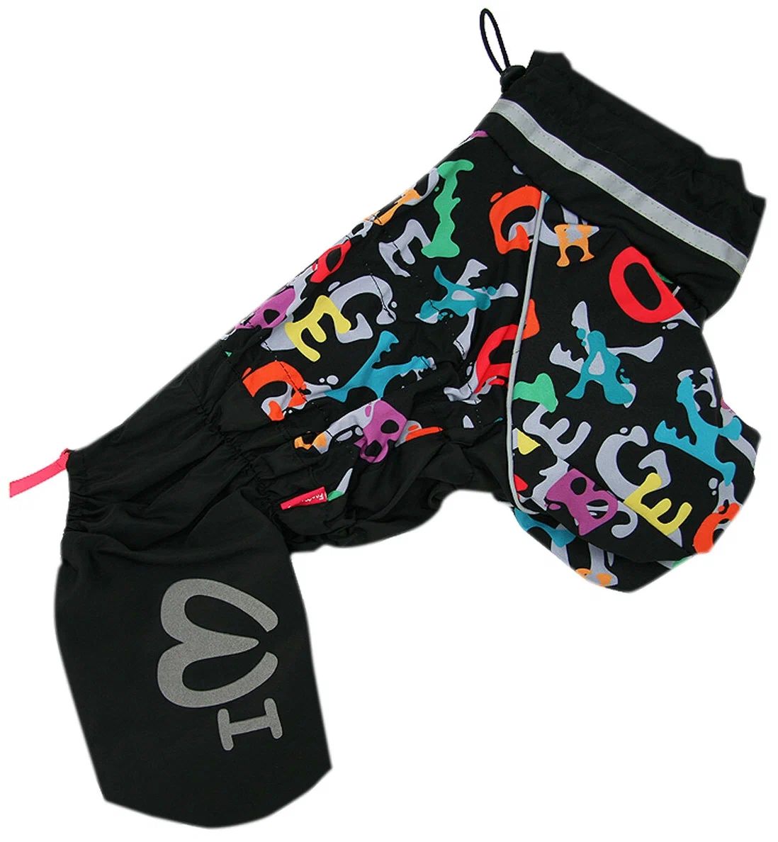 

Дождевик для собак FOR MY DOGS ABC черный для мальчиков, 515SS-2021 M (12)