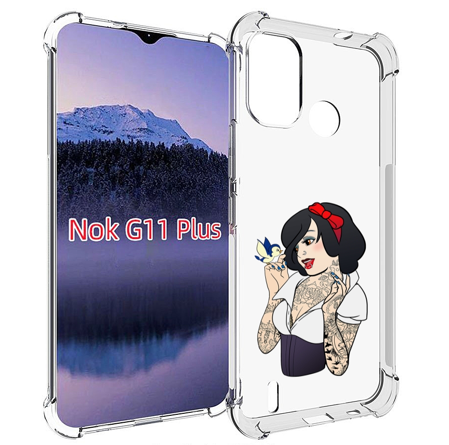 

Чехол MyPads принцесса-тату женский для Nokia G11 Plus, Прозрачный, Tocco