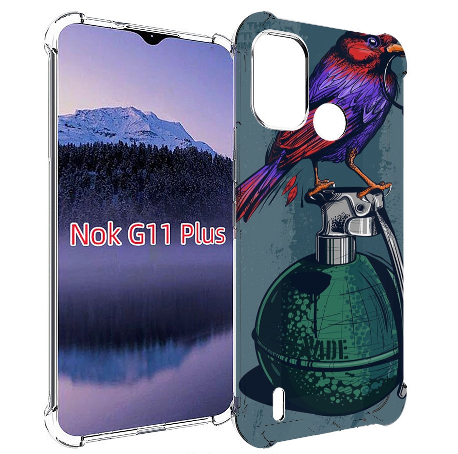

Чехол MyPads птица с гранатой для Nokia G11 Plus, Прозрачный, Tocco