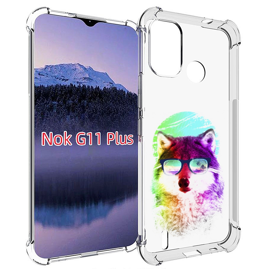 

Чехол MyPads радужный волк детский для Nokia G11 Plus, Прозрачный, Tocco