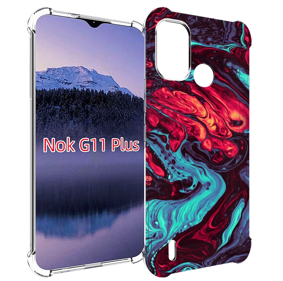 

Чехол MyPads разбавленная краска для Nokia G11 Plus, Прозрачный, Tocco