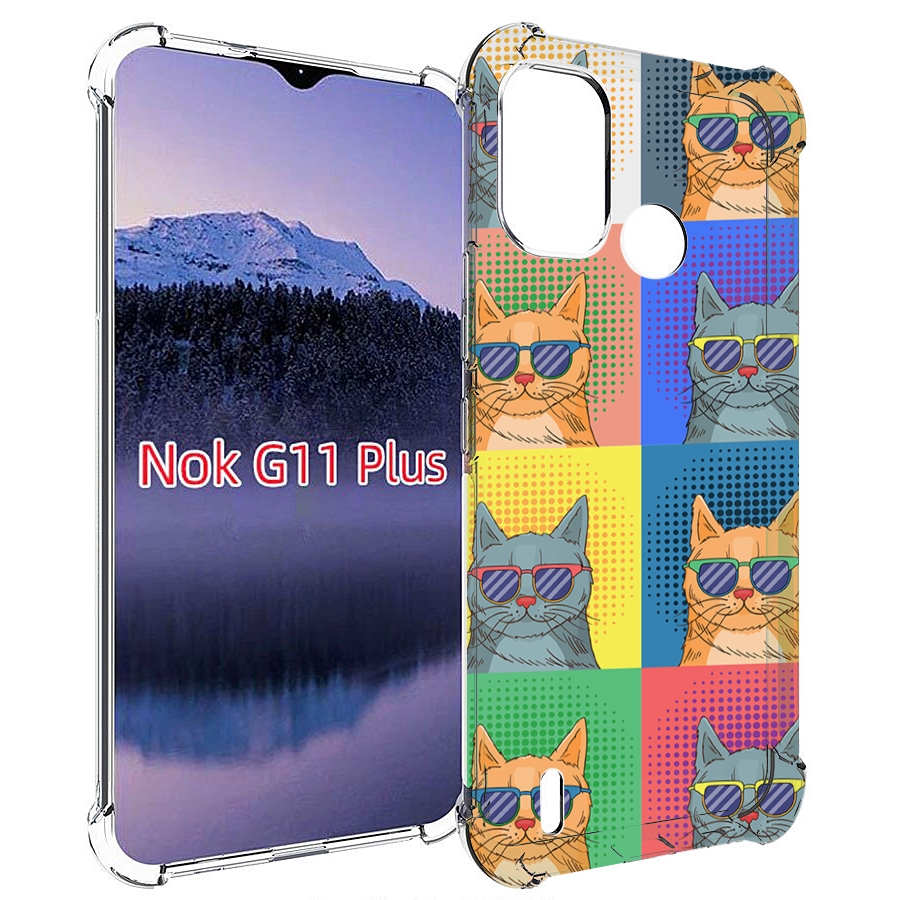 

Чехол MyPads разноцветные-коты для Nokia G11 Plus, Прозрачный, Tocco