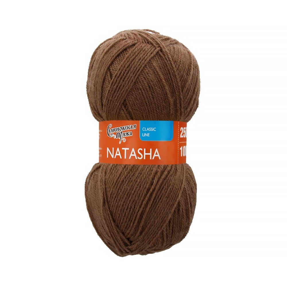 

Семёновская пряжа 50% шерсть, 50% акрил, 5 шт по 100 г, 250 м, 13378 какао, Коричневый