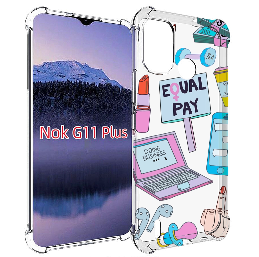 

Чехол MyPads разные-штучки для Nokia G11 Plus, Прозрачный, Tocco