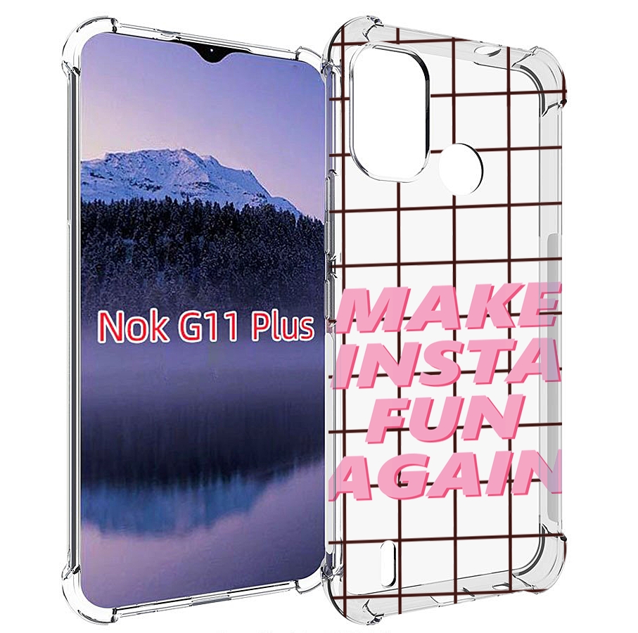 

Чехол MyPads розовая-надпись-про для Nokia G11 Plus, Прозрачный, Tocco