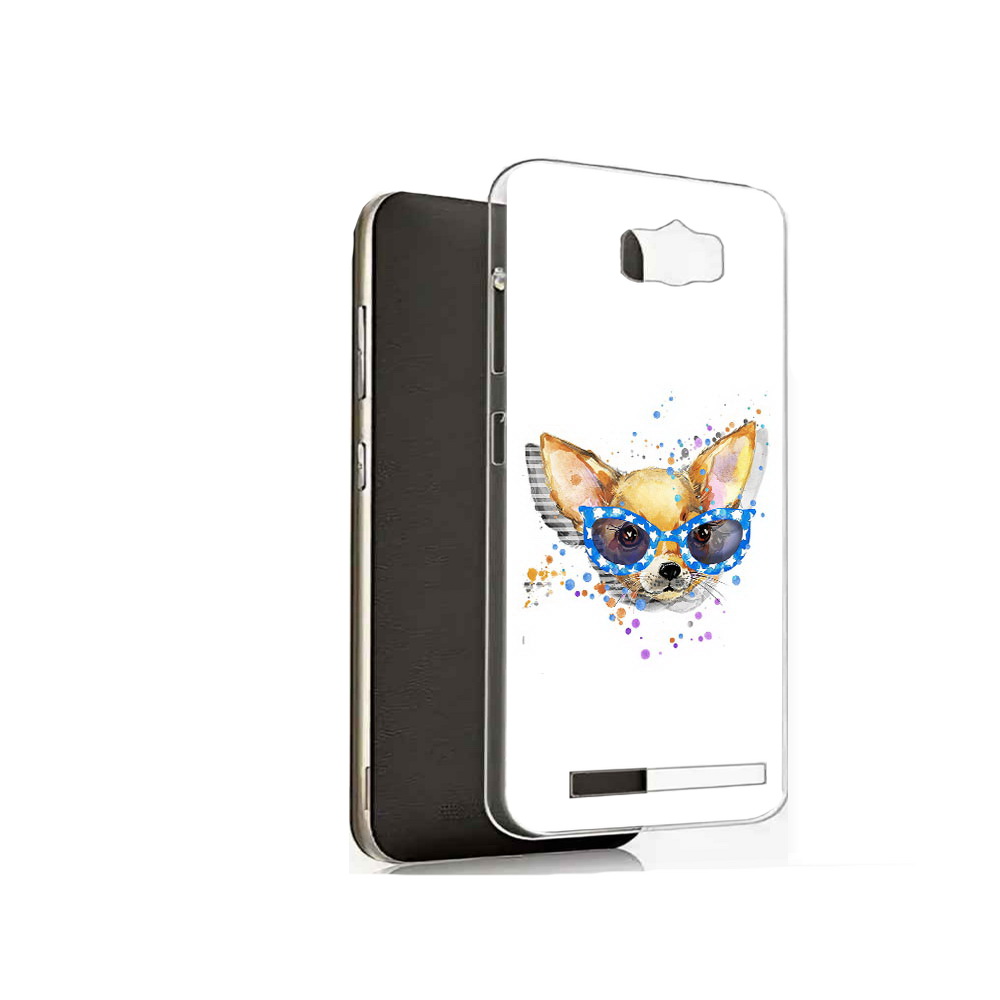 

Чехол MyPads Tocco для Asus ZenFone Max (ZC550KL) чихуа-хуа в очках, Прозрачный, Tocco
