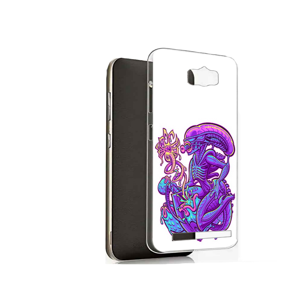 

Чехол MyPads Tocco для Asus ZenFone Max (ZC550KL) чужой фиолетовый цвет, Прозрачный, Tocco
