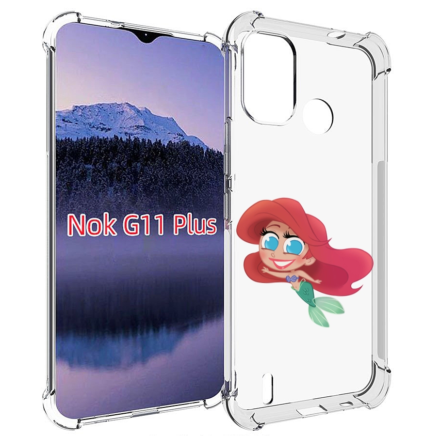 

Чехол MyPads русалка-мулатка для Nokia G11 Plus, Прозрачный, Tocco