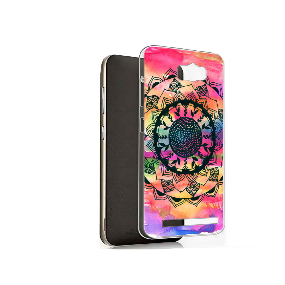 

Чехол MyPads Tocco для Asus ZenFone Max (ZC550KL) яркая абстракция круглый цветок, Прозрачный, Tocco