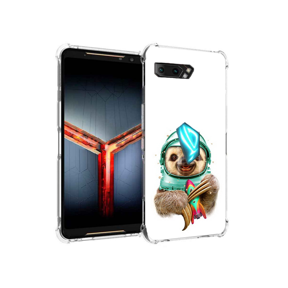 

Чехол MyPads Tocco для Asus ROG Phone 2 Ленивец астронавт, Прозрачный, Tocco