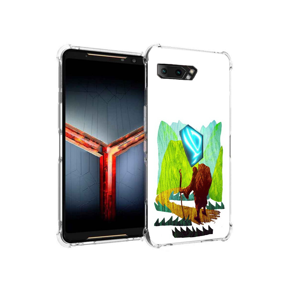 

Чехол MyPads Tocco для Asus ROG Phone 2 Лесная тропа, Прозрачный, Tocco