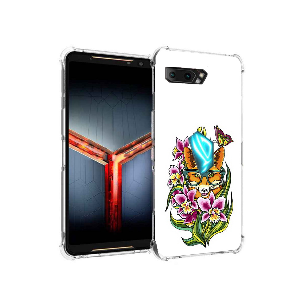 

Чехол MyPads Tocco для Asus ROG Phone 2 Лиса в цветах, Прозрачный, Tocco