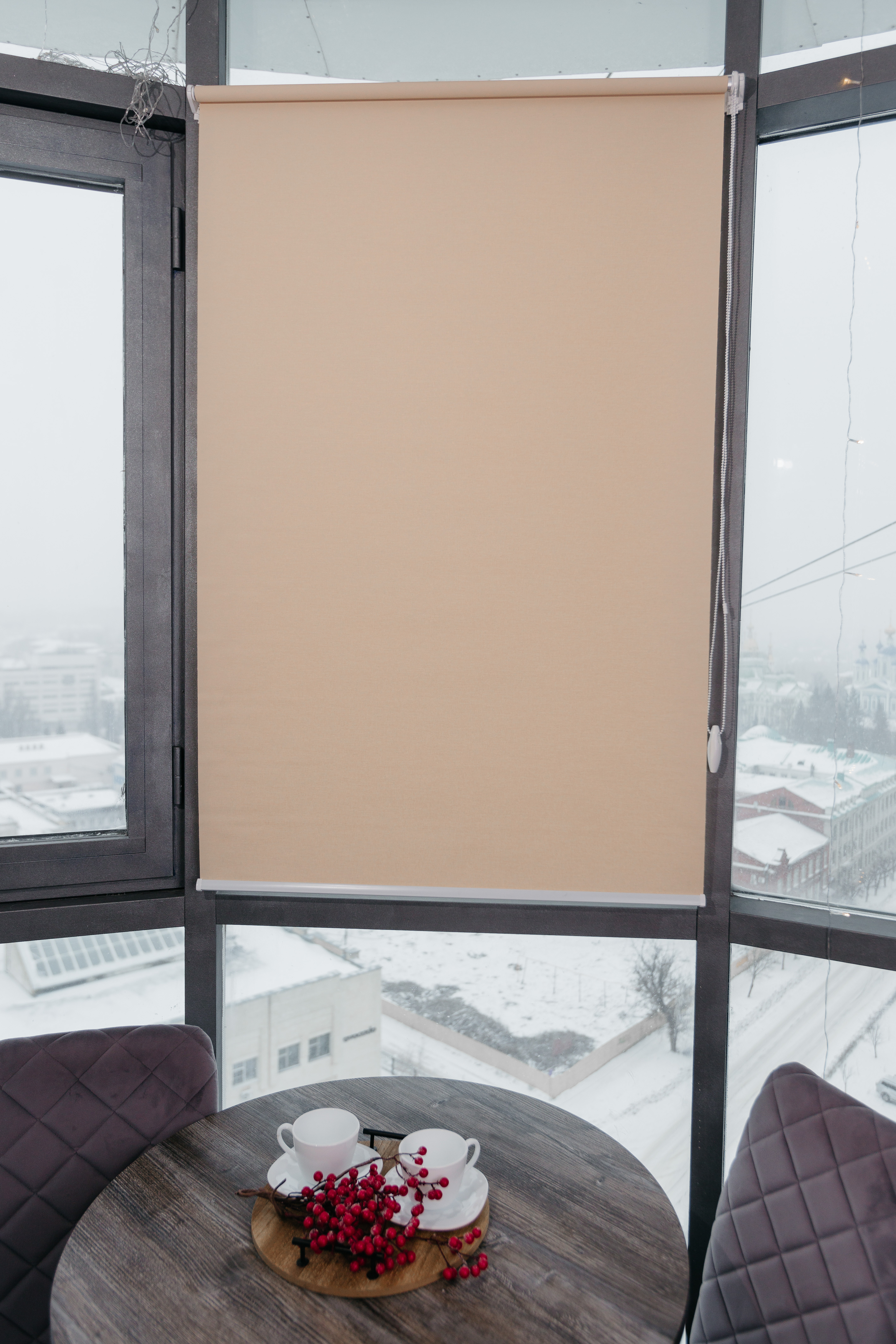 

Рулонная штора RolisBlinds mini персиковая на окна 135 (ширина) Х 120 (высота), 802135120, 802