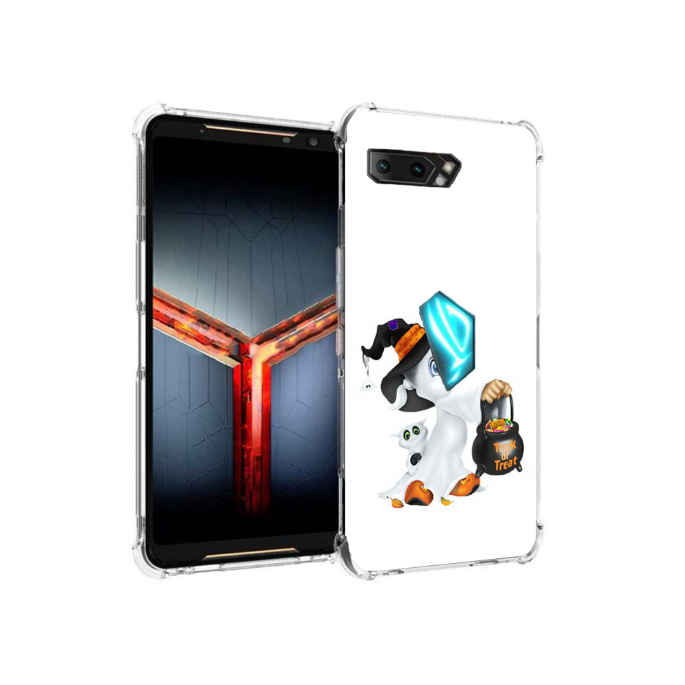 

Чехол MyPads Tocco для Asus ROG Phone 2 Маленький призрак, Прозрачный, Tocco