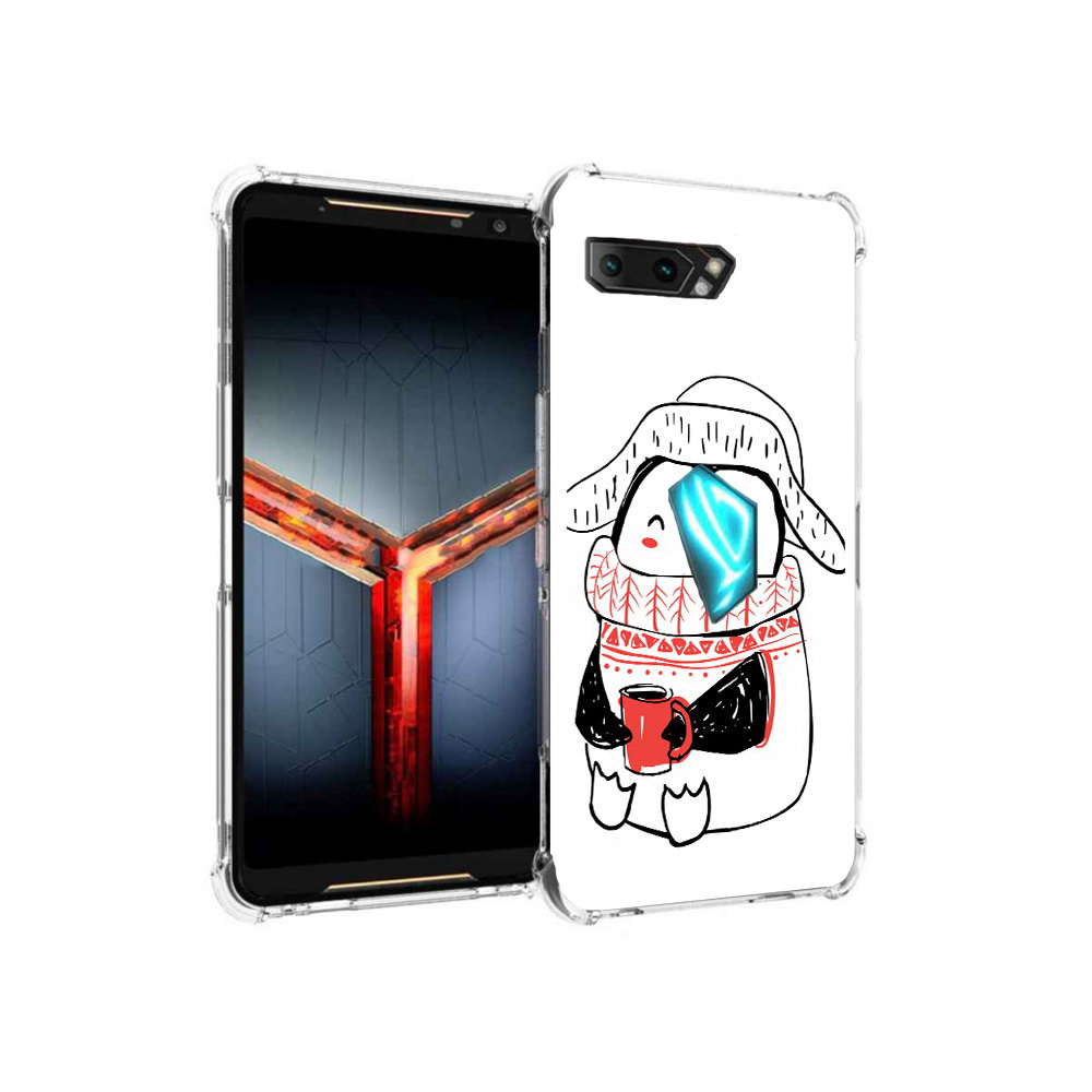 

Чехол MyPads Tocco для Asus ROG Phone 2 Милый пингвин, Прозрачный, Tocco