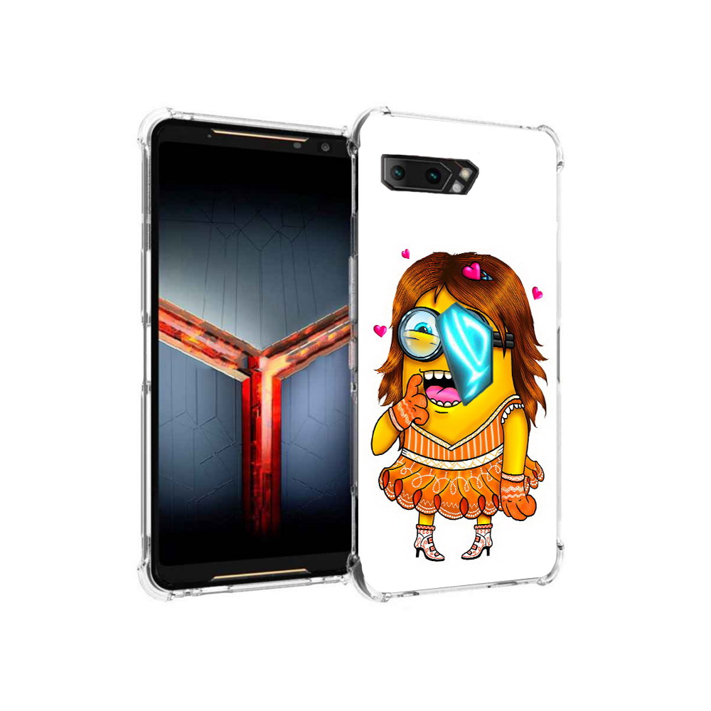

Чехол MyPads Tocco для Asus ROG Phone 2 Миньон девочка, Прозрачный, Tocco